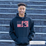 Hockey Hooded Sweatshirt - Patriotic Hockey