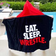 Wrestling Hooded Towel - Eat Sleep Wrestle