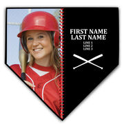 Softball Home Plate Plaque - Player Photo Stitch
