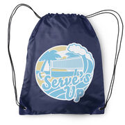 Volleyball Drawstring Backpack - Serve's Up