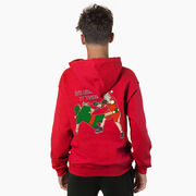 Guys Lacrosse Hooded Sweatshirt - Checking It Twice Lacrosse (Back Design)
