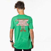 Hockey Short Sleeve T-Shirt - Hockey's My Favorite (Back Design)