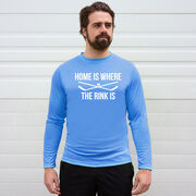 Hockey Long Sleeve Performance Tee - Home Is Where The Rink Is