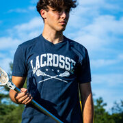 Guys Lacrosse Short Sleeve T-Shirt - Crossed Sticks