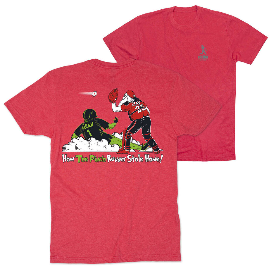 Baseball Short Sleeve T-Shirt - How The Pinch Stole Home (Back Design)