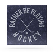 Hockey Canvas Wall Art - I'd Rather Be Playing Hockey