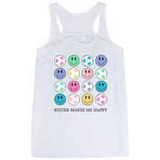 Soccer Flowy Racerback Tank Top - Soccer Makes Me Happy