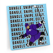 Hockey Canvas Wall Art - Eat Sleep Hockey - 2 Piece Set