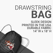 Wrestling Drawstring Backpack - Wrestling Reindeer