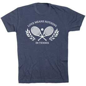 Tennis Short Sleeve T-Shirt - Love Means Nothing In Tennis [Adult X-Large/Navy] - SS
