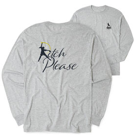 Softball Tshirt Long Sleeve - Pitch Please (Back Design)