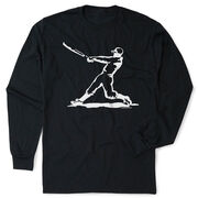 Baseball Tshirt Long Sleeve - Baseball Player 