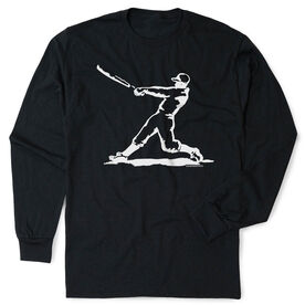 Baseball Tshirt Long Sleeve - Baseball Player 