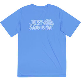 Volleyball Short Sleeve Performance Tee - Just Spikin' It