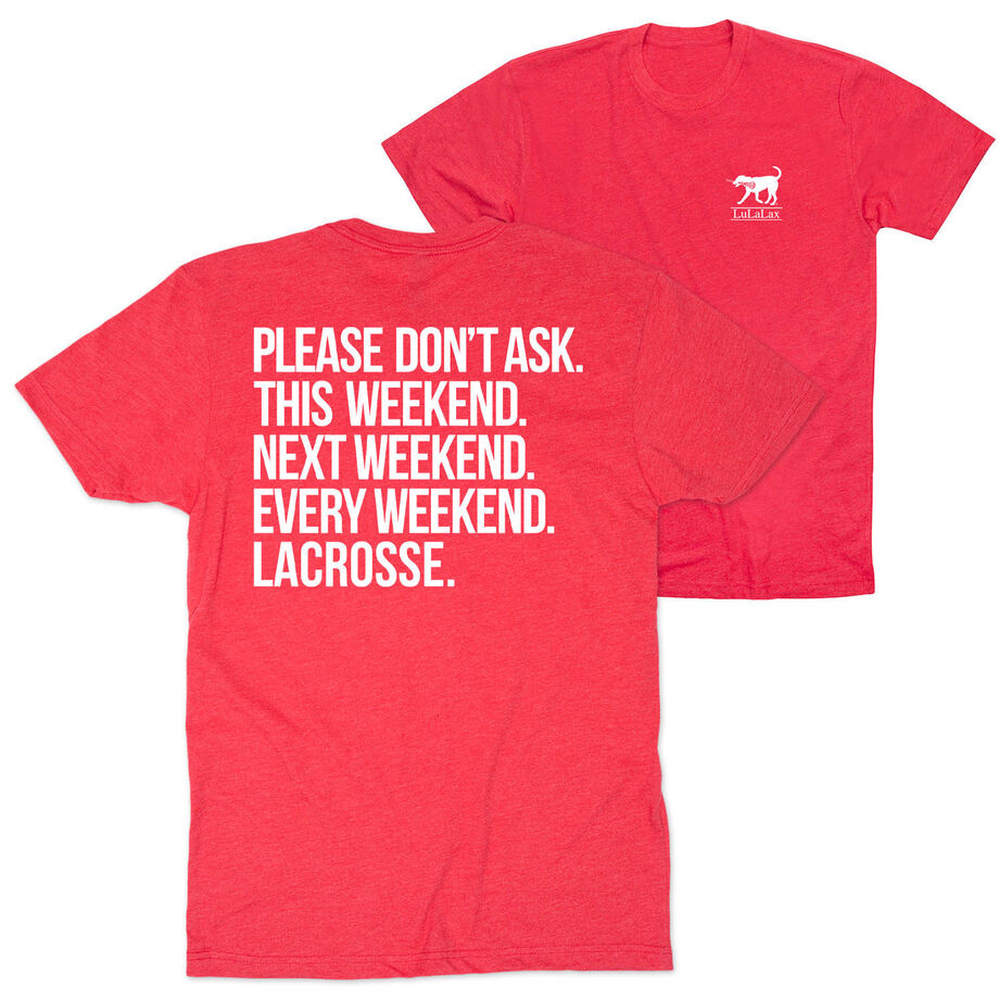Girls Lacrosse Short Sleeve T-Shirt - All Weekend Lacrosse (Back Design) 