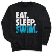 Swimming Crewneck Sweatshirt - Eat Sleep Swim