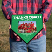 Baseball Home Plate Plaque - Thank You Coach Photo