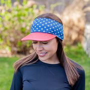 Running Comfort Performance Visor - Red, White & Blue