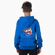 Wrestling Hooded Sweatshirt - Wrestling Reindeer (Back Design)