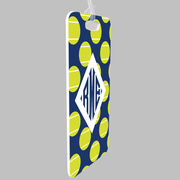 Tennis Bag/Luggage Tag - Personalized Tennis Pattern Monogram