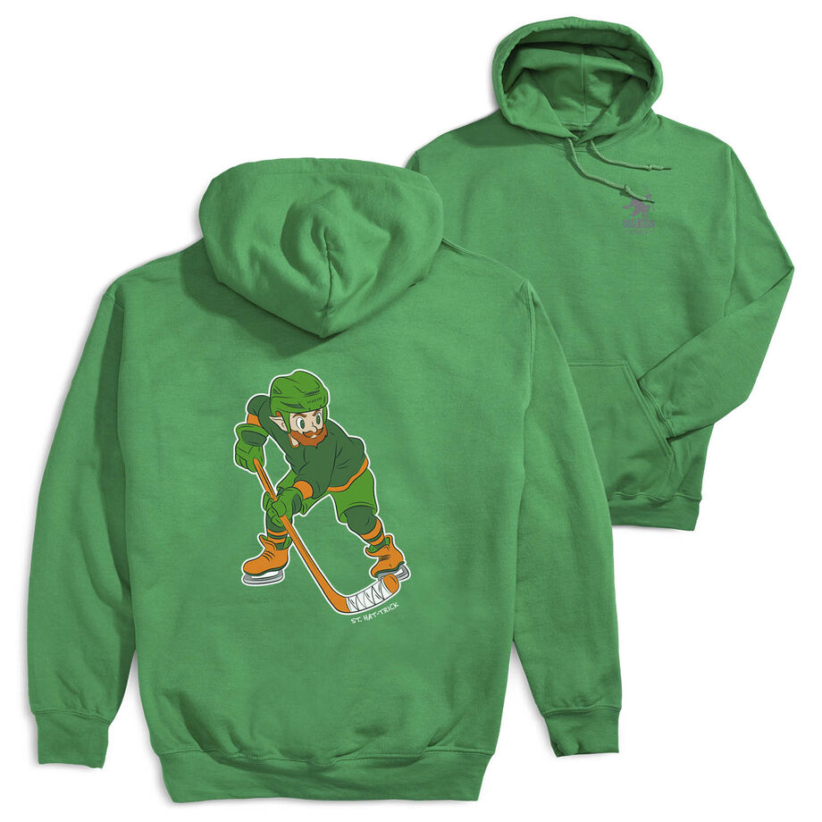 Hockey Hooded Sweatshirt - St. Hat-Trick (Back Design) 