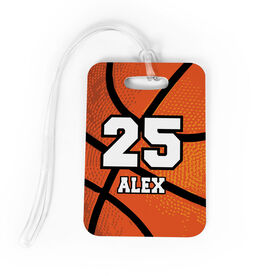Basketball Bag/Luggage Tag - Personalized Texture Name And Number