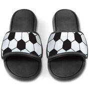 Soccer Repwell&reg; Slide Sandals - Soccer Ball Texture