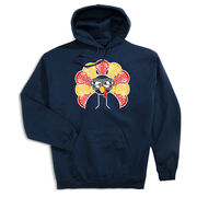 Girls Lacrosse Hooded Sweatshirt - Goofy Turkey Player