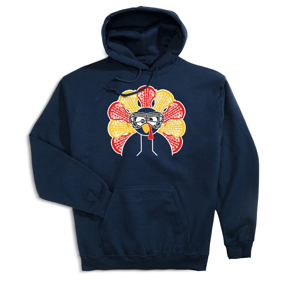 Girls Lacrosse Hooded Sweatshirt - Goofy Turkey Player