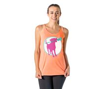 Girls Lacrosse Women's Everyday Tank Top - Lacrosse Dog with Girl Stick