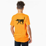 Guys Lacrosse Short Sleeve T-Shirt - Max The Lax Dog (Back Design)