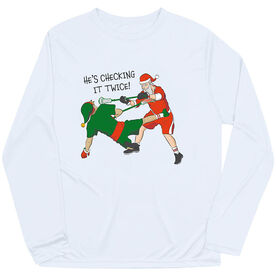 Guys Lacrosse Long Sleeve Performance Tee - Checking It Twice Lacrosse