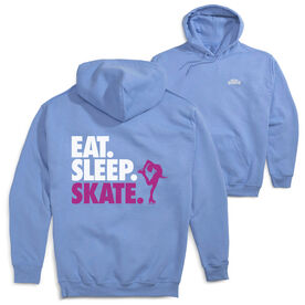 Figure Skating Hooded Sweatshirt - Eat. Sleep. Skate. (Back Design)