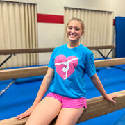 Gymnastics Short Sleeve T-Shirt - Gymnast Heart