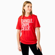 Hockey Short Sleeve Performance Tee - Dangle Snipe Celly Words