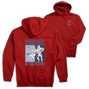 Guys Lacrosse Hooded Sweatshirt - Survival of the Fittest (Back Design)