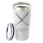 Softball 20 oz. Double Insulated Tumbler - Crossed Bats Icon