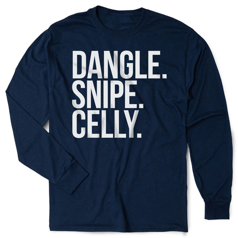 Hockey Tshirt Long Sleeve - Dangle Snipe Celly Words