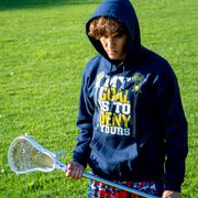 Guys Lacrosse Hooded Sweatshirt - My Goal Is To Deny Yours