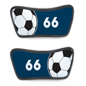Soccer Repwell&reg; Sandal Straps - Ball and Number Reflected