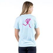 Lacrosse Short Sleeve T-Shirt - Neon Lax Girl (Back Design)