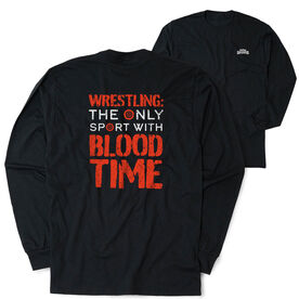 Wrestling Tshirt Long Sleeve - Blood Time (Back Design)