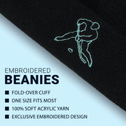 Hockey Embroidered Beanie - Hockey Player