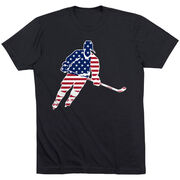 Hockey T-Shirt Short Sleeve - Hockey Stars and Stripes Player