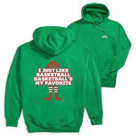 Basketball Hooded Sweatshirt - Basketball's My Favorite (Back Design)