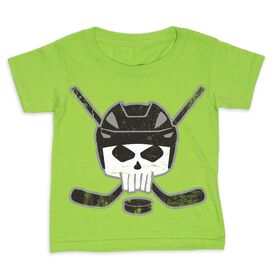 Hockey Toddler Short Sleeve Tee - Hockey Helmet Skull