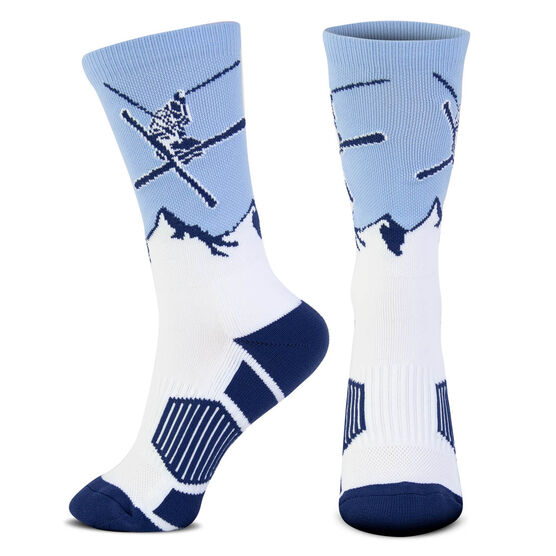 Skiing Woven Mid-Calf Socks - Mountain