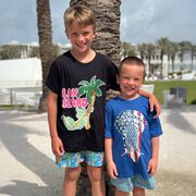 Guys Lacrosse Short Sleeve T-Shirt - Patriotic Stick