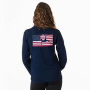 Soccer Tshirt Long Sleeve - Patriotic Soccer (Back Design)