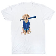 Baseball Short Sleeve T-Shirt - Dinger the Baseball Dog